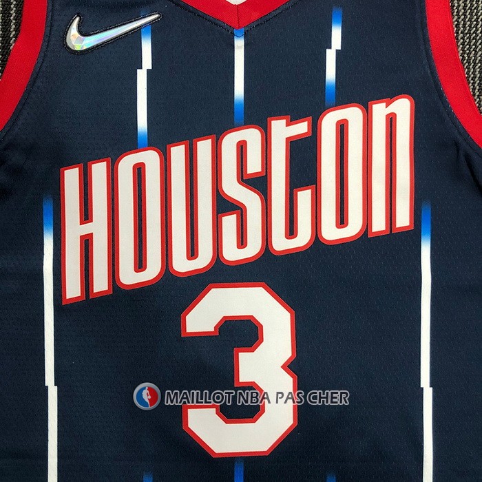 Maillot Houston Rockets Kevin Porter JR. NO 3 Ville 2021-22 Bleu